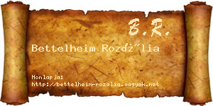 Bettelheim Rozália névjegykártya